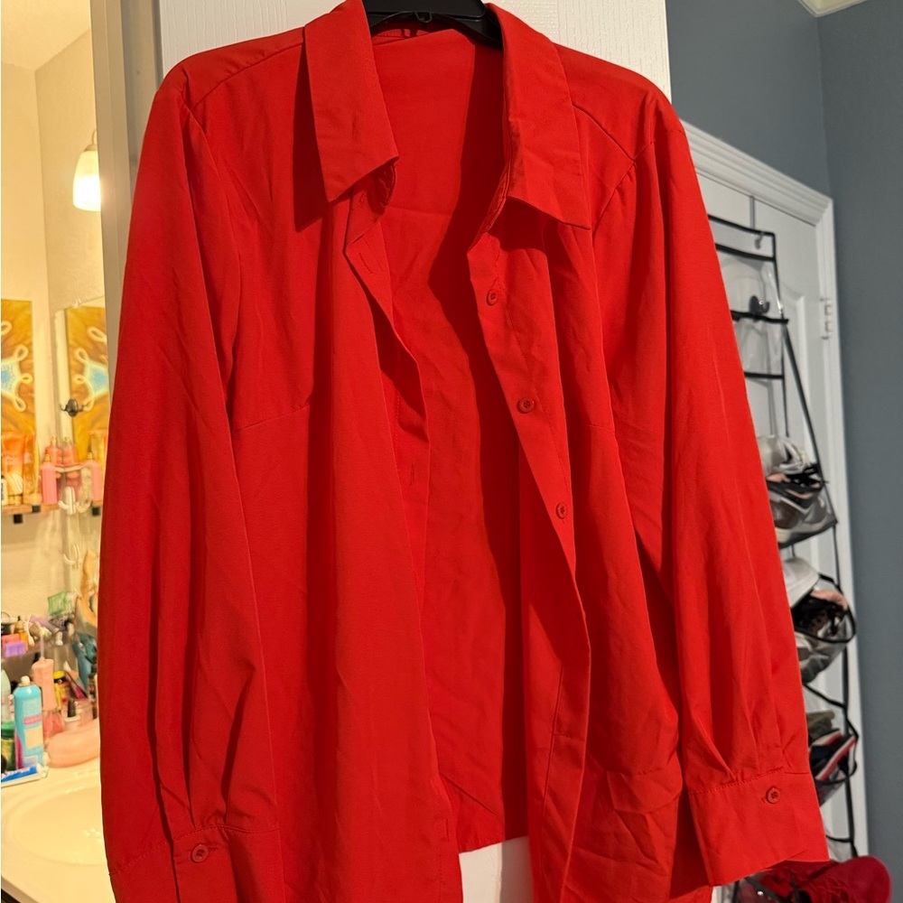 SHEIN Bold Red Blouse